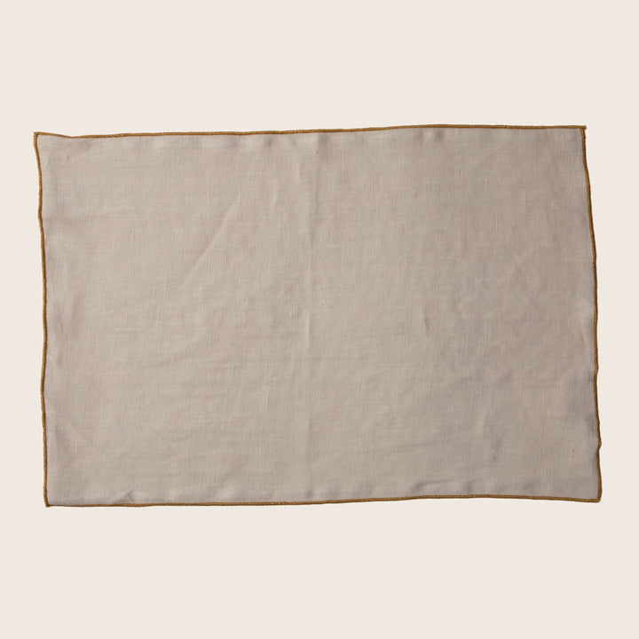 Metallic Linen Placemat Salt/Gold
