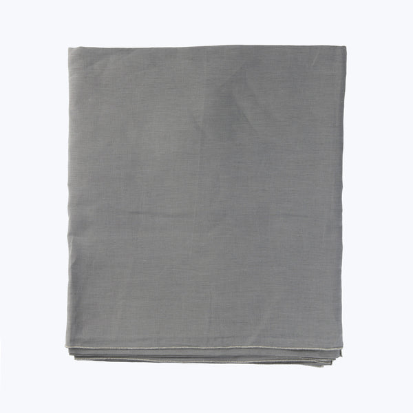 Metallic Linen Tablecloth Ghiaia/Silver / 86" x 138"
