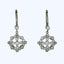 White Gold Diamond Circle Cross Earrings