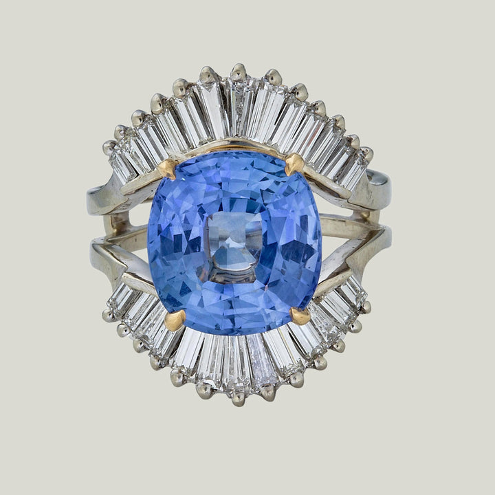 8.11 ct. Sapphire Diamond Ring