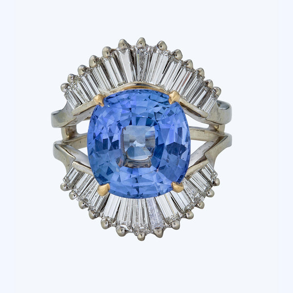 8.11 ct. Sapphire Diamond Ring