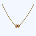 VCA Ruby and Diam Bow Pendant