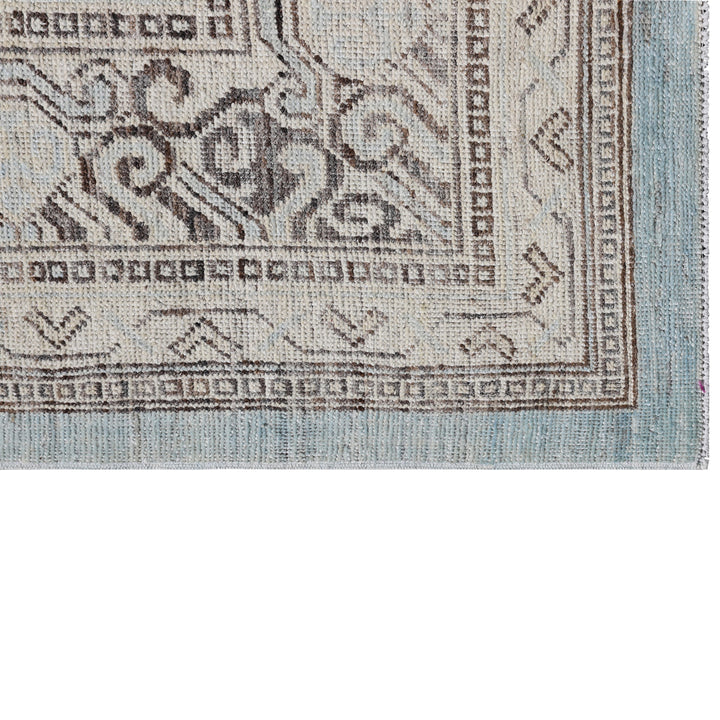 Grey Traditional Wool Rug - 7'10" x 10'8"