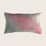Plume Ombre Smolder Eco Suede Lumbar Pillow, Pink Ivory