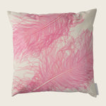 Plume Rose Finch Ivoire Eco Suede Pillow