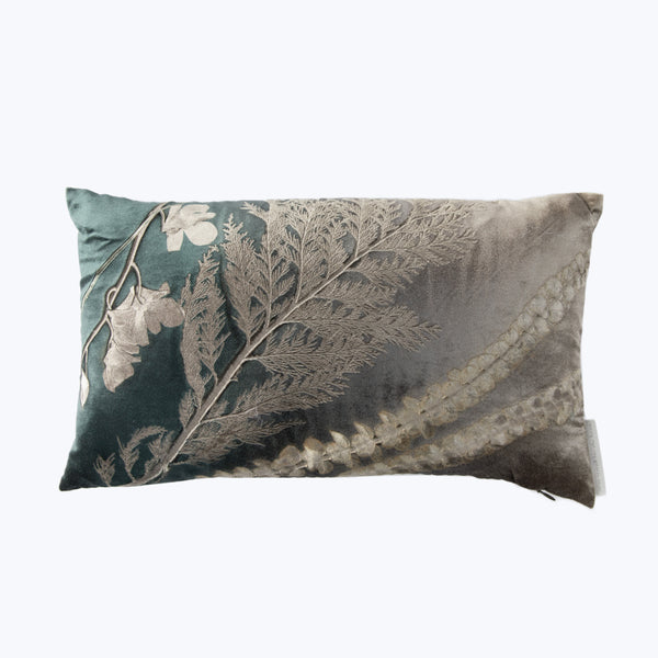 Collage Ombre Lumbar Pillow, Malachite Cobble