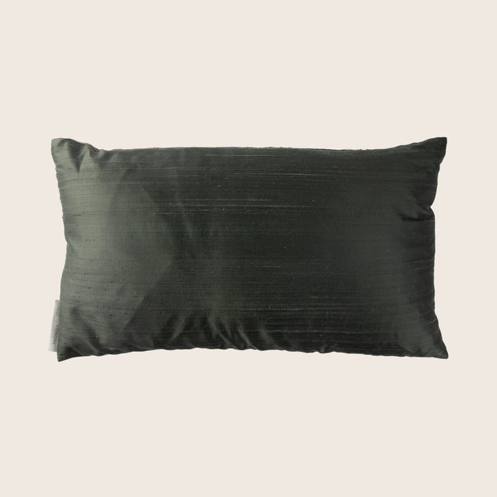 Collage Ombre Lumbar Pillow, Malachite on Cobble
