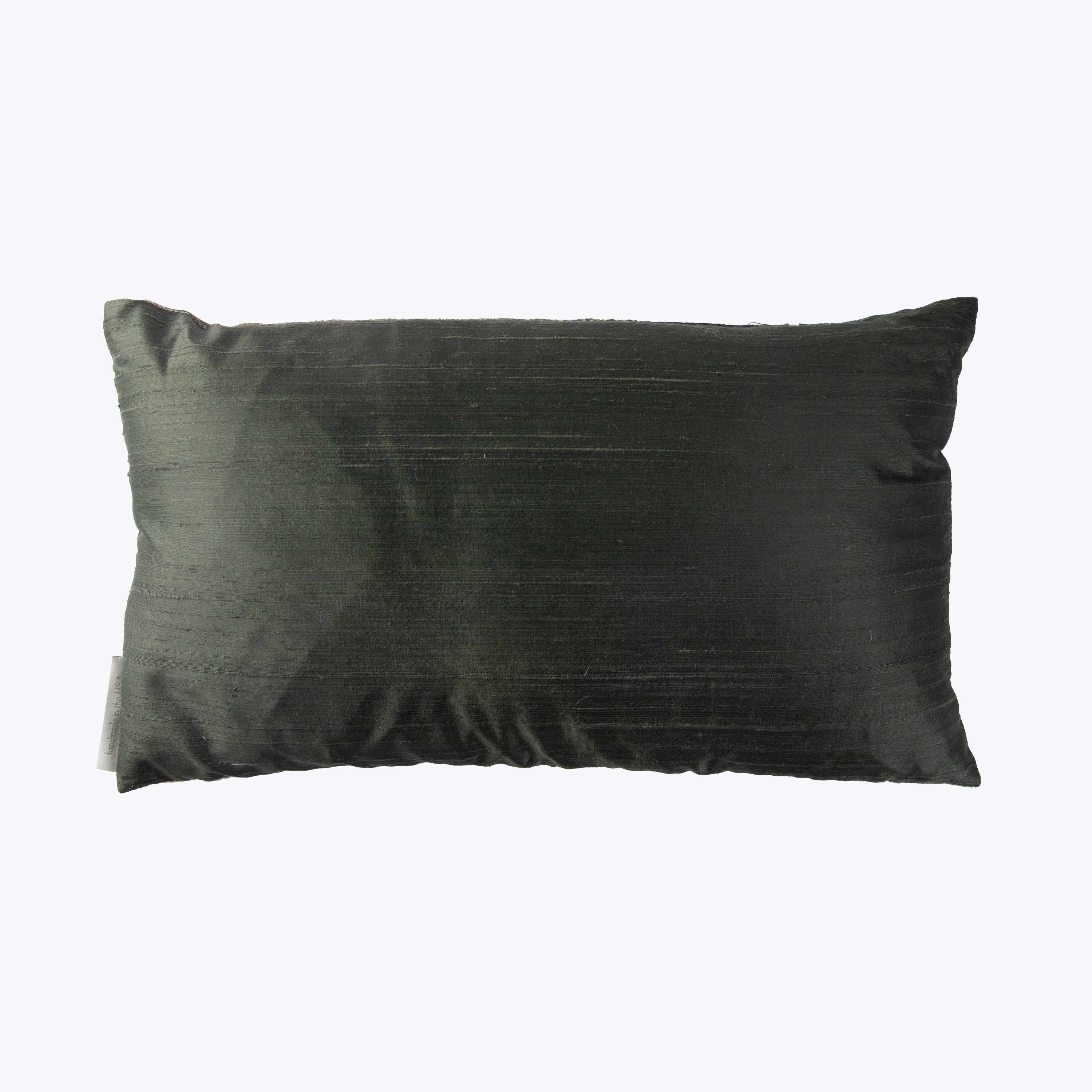 Collage Ombre Lumbar Pillow, Malachite Cobble