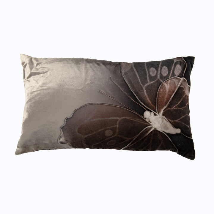 Monarch Ombre Kohl on Cobble Lumbar Pillow