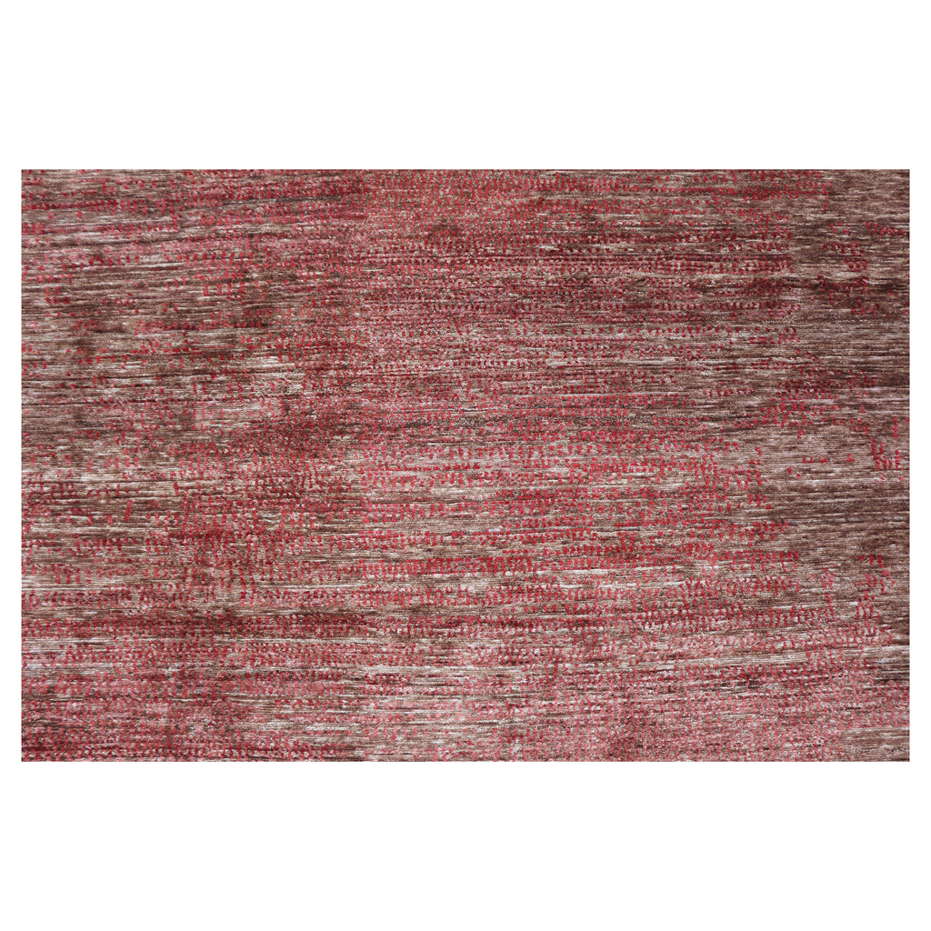 Red Nu Vibrant Modern Silk Rug - 8' x 10' Default Title