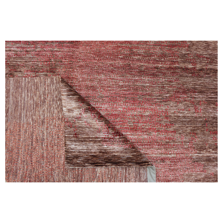 Red Nu Vibrant Modern Silk Rug - 8' x 10' Default Title