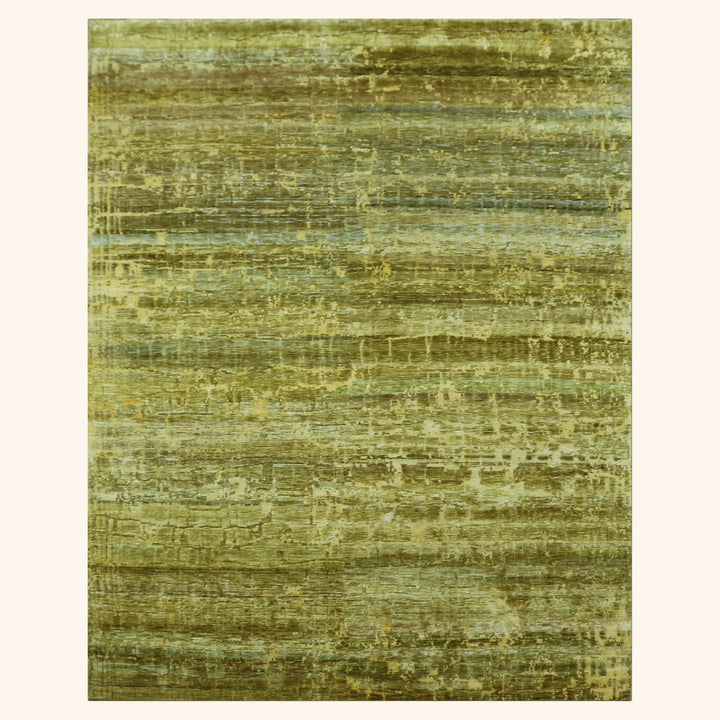 Green Nu Vibrant Modern Silk Rug - 7'10" x 10' Default Title