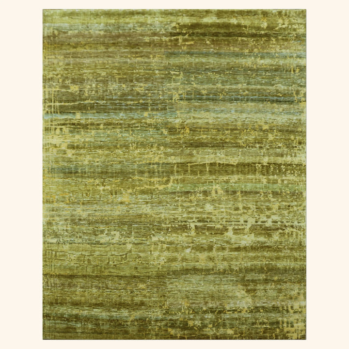 Green Nu Vibrant Modern Silk Rug - 7'10" x 10' Default Title