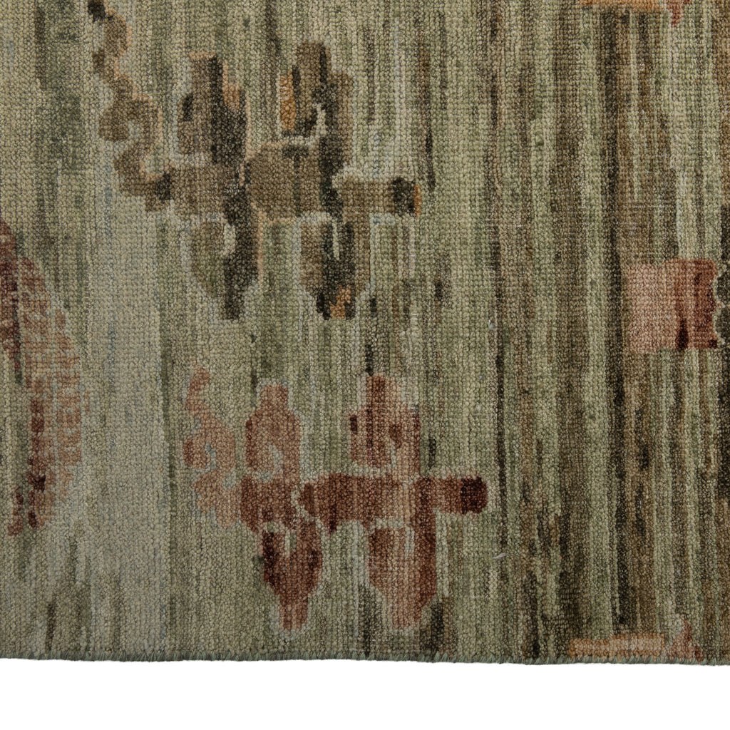 Green Transitional Wool Rug - 9' x 12'1" Default Title