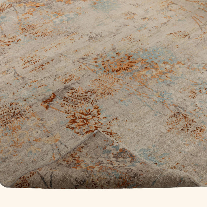 Natural Transitional Wool Silk Blend Rug - 9' x 12'1" Default Title