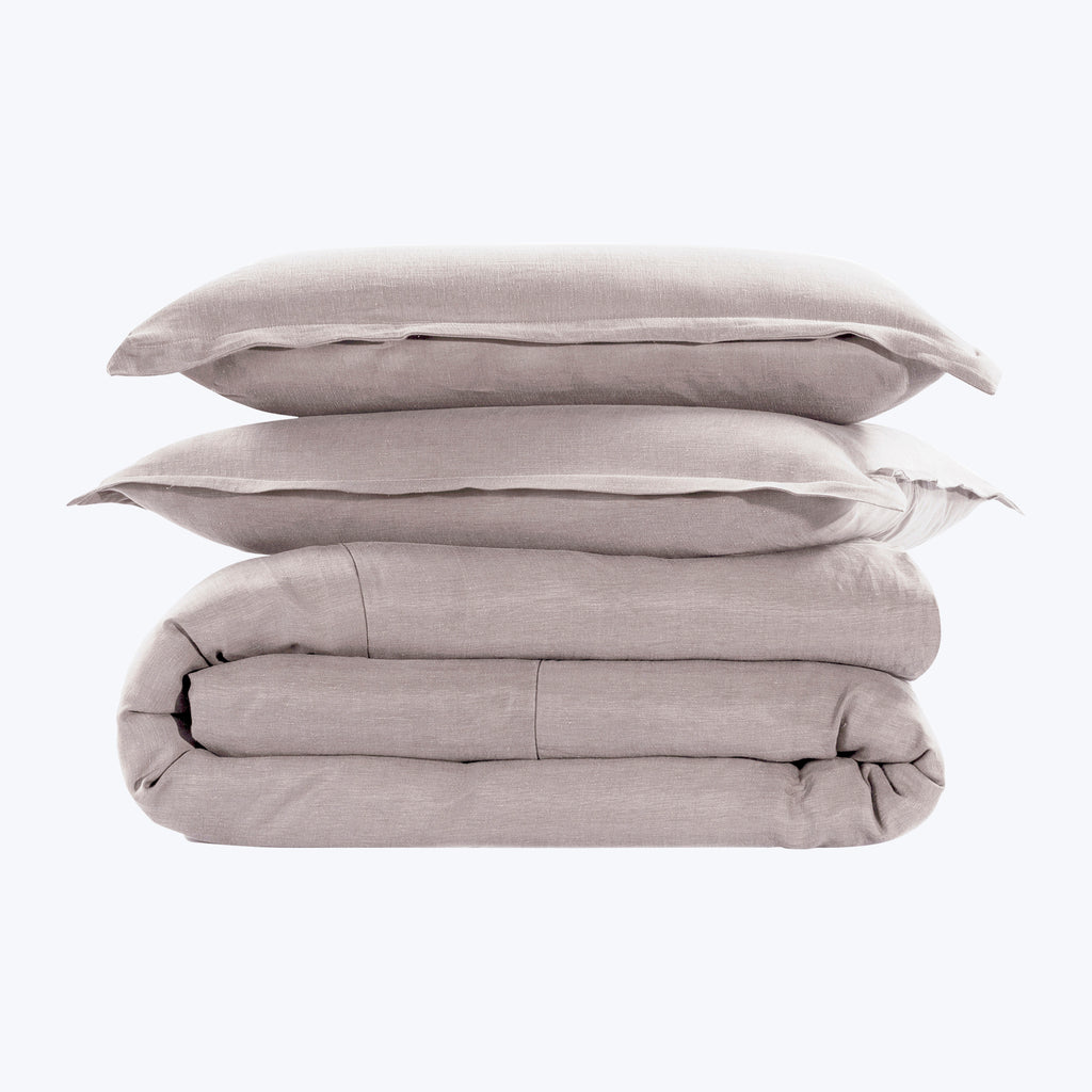 Cupro Linen Bedding Pillow Sham / Standard / Pink Sand