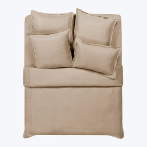 Cupro Linen Bedding Pillow Sham / Euro / Vanilla - hover