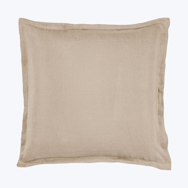 Cupro Linen Bedding Pillow Sham / Euro / Vanilla