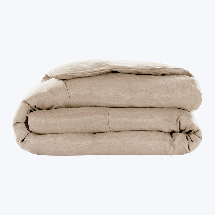 Cupro Linen Bedding Duvet Cover / Queen / Vanilla