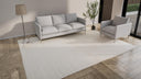 Solid White Turkish Flatweave Wool Rug - 9'3" x 12'2"