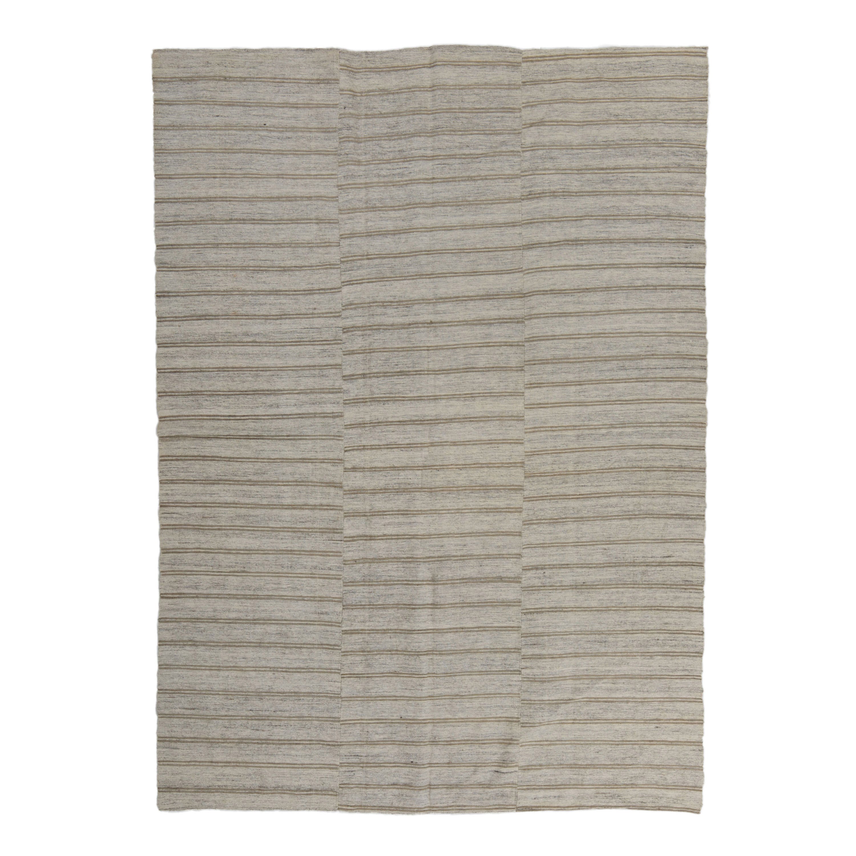 Flatweave Hand-Woven Wool Rug - 6' x 8'4" Default Title