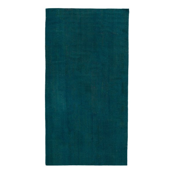 Blue Patterned Wool Rug - 4' x 8'6"