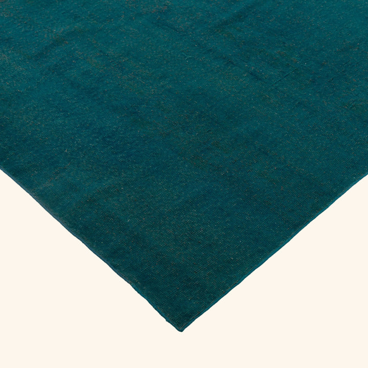 Blue Patterned Wool Rug - 4' x 8'6"