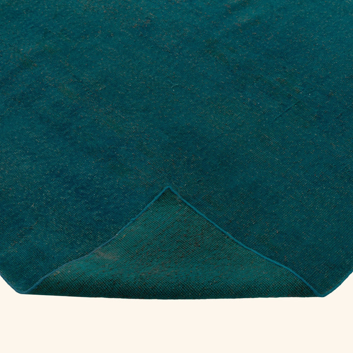 Blue Patterned Wool Rug - 4' x 8'6"