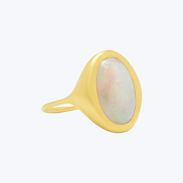 Oval Opal Carved Ring Default Title