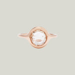 Pink Round Rose Cut Carved Ring Default Title