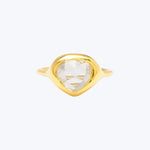 Antique Pear Diamond Carved Ring Default Title