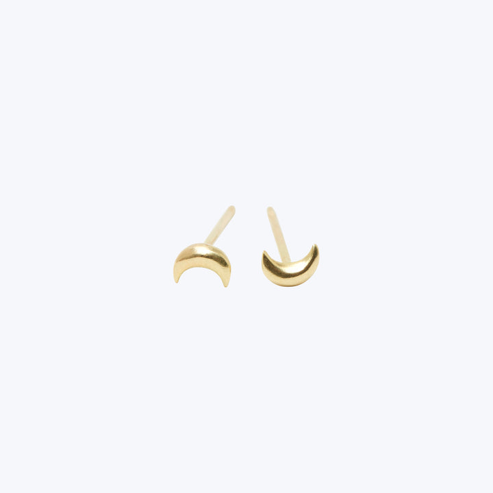 Tiny Crescent Moon Studs Default Title