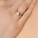 Aztec Diamond Signet Ring, 14k Yellow Gold