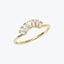 Cleo Deco White Topaz Ring, 14k Yellow Gold