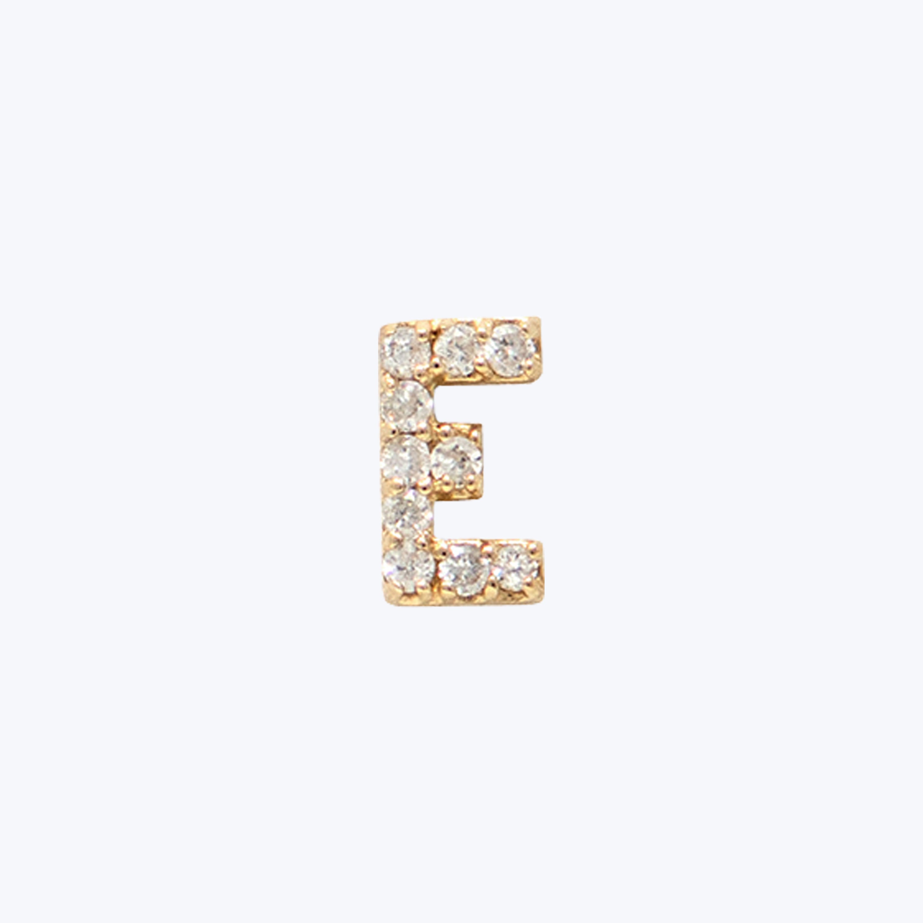 Love Letter Pave Diamond Earrings, 14K Gold E