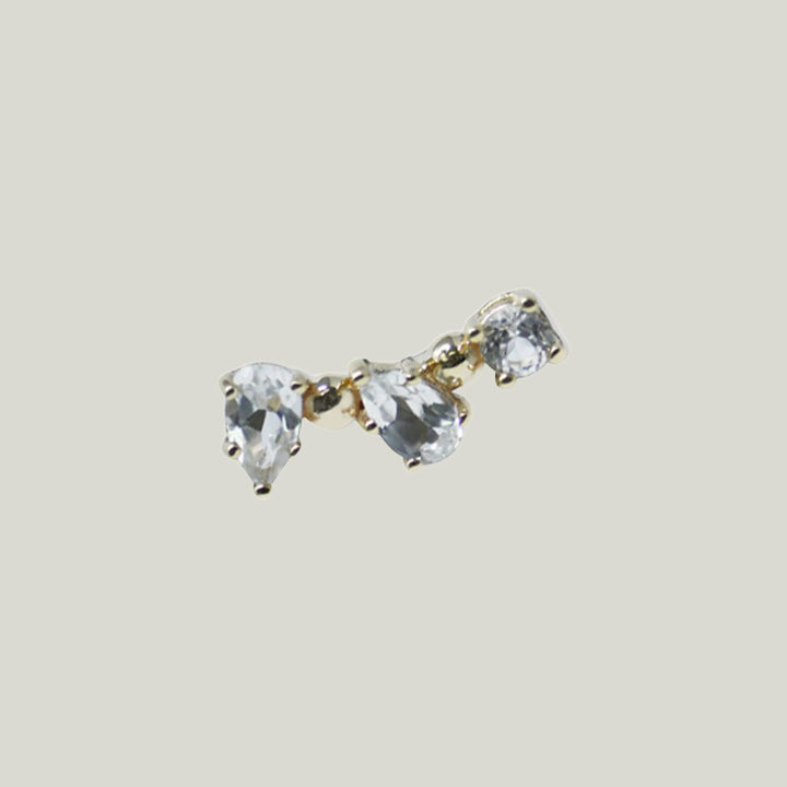 Anzie x Mel Soldera Petite White Topaz Left Crawler