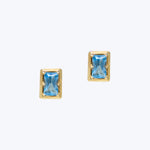 Cleo Swiss Blue Topaz Baguette Earrings