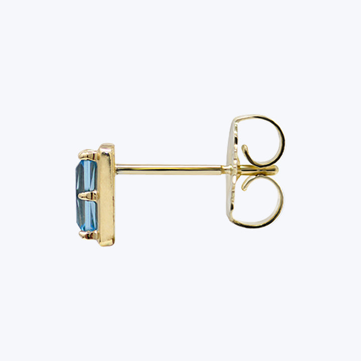 Cleo Swiss Blue Topaz Baguette Earrings