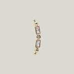 Anzie x Mel Soldera Deco Clear Topaz + Diamond Ear Crawler Left