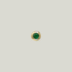 Cleo Round Emerald Earrings