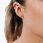 Cleo Round Emerald Earrings