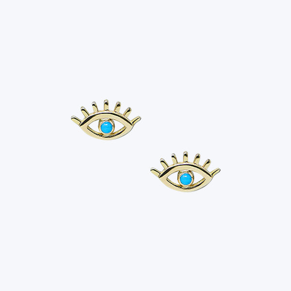Anzie x Mel Soldera Turquoise Evil Eye Stud