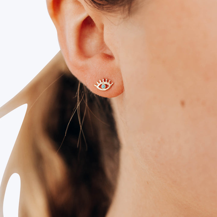Anzie x Mel Soldera Turquoise Evil Eye Stud