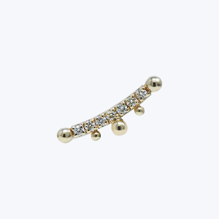 Dew Drop Pave Diamond Ear Crawler Left