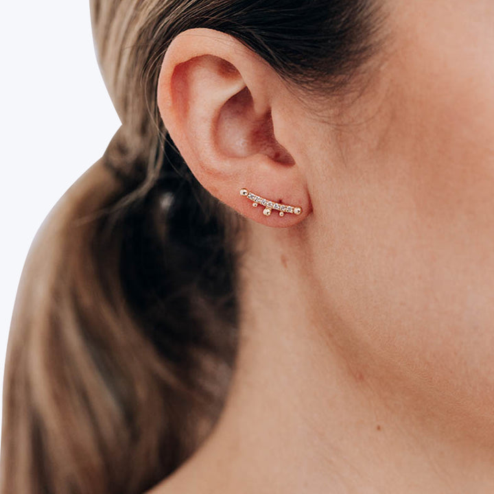 Dew Drop Pave Diamond Ear Crawler Right