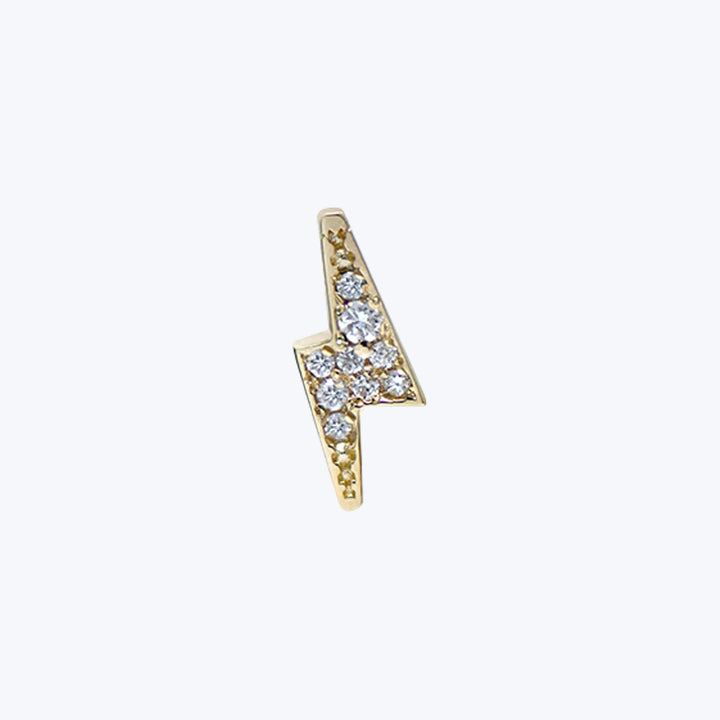 Aztec Lightning Bolt Diamond Stud Earrings