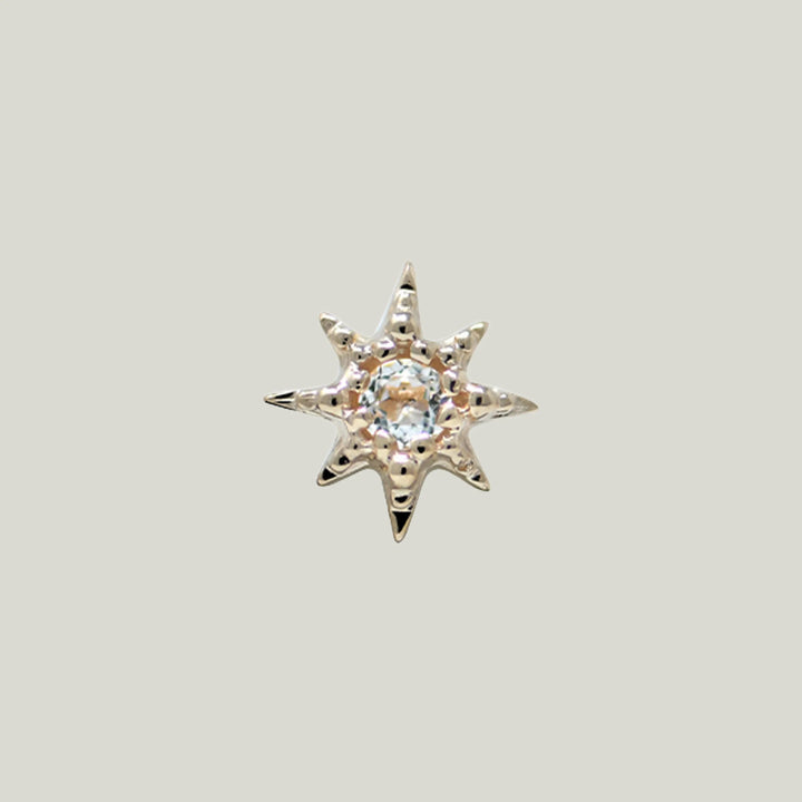 Aztec Micro Starburst Clear Topaz Single
