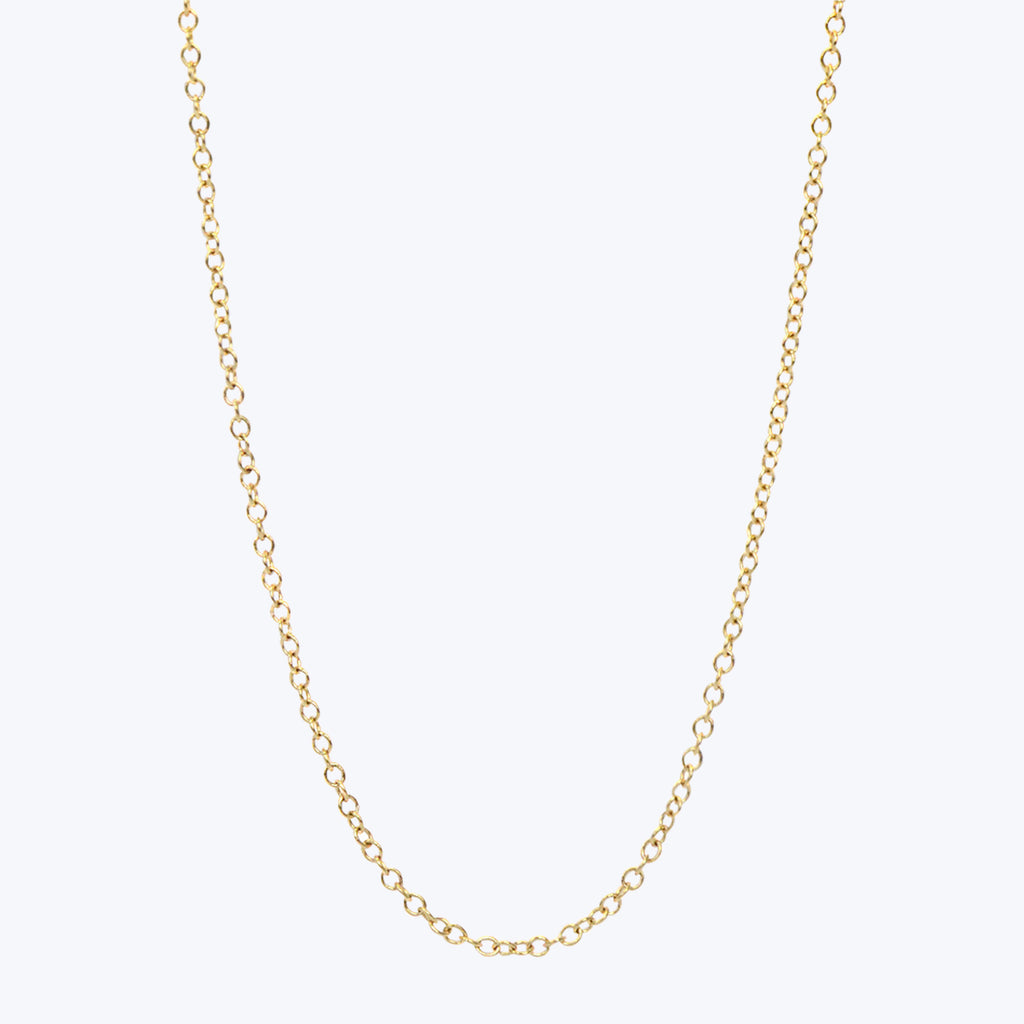 Thin Cable Chain Charm Necklace