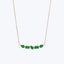 Melia Linea Bar Checkerboard Emerald Necklace