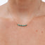 Melia Linea Bar Checkerboard Emerald Necklace